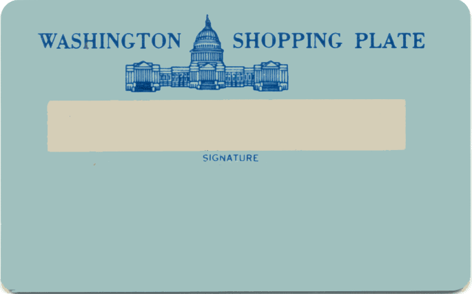 The Washington Shopping Plate - Front